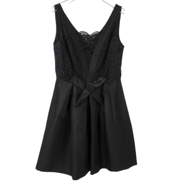 CeCe by Cynthia Steffe Black Lace Satin Mini Dress Size 6 - Picture 3 of 9